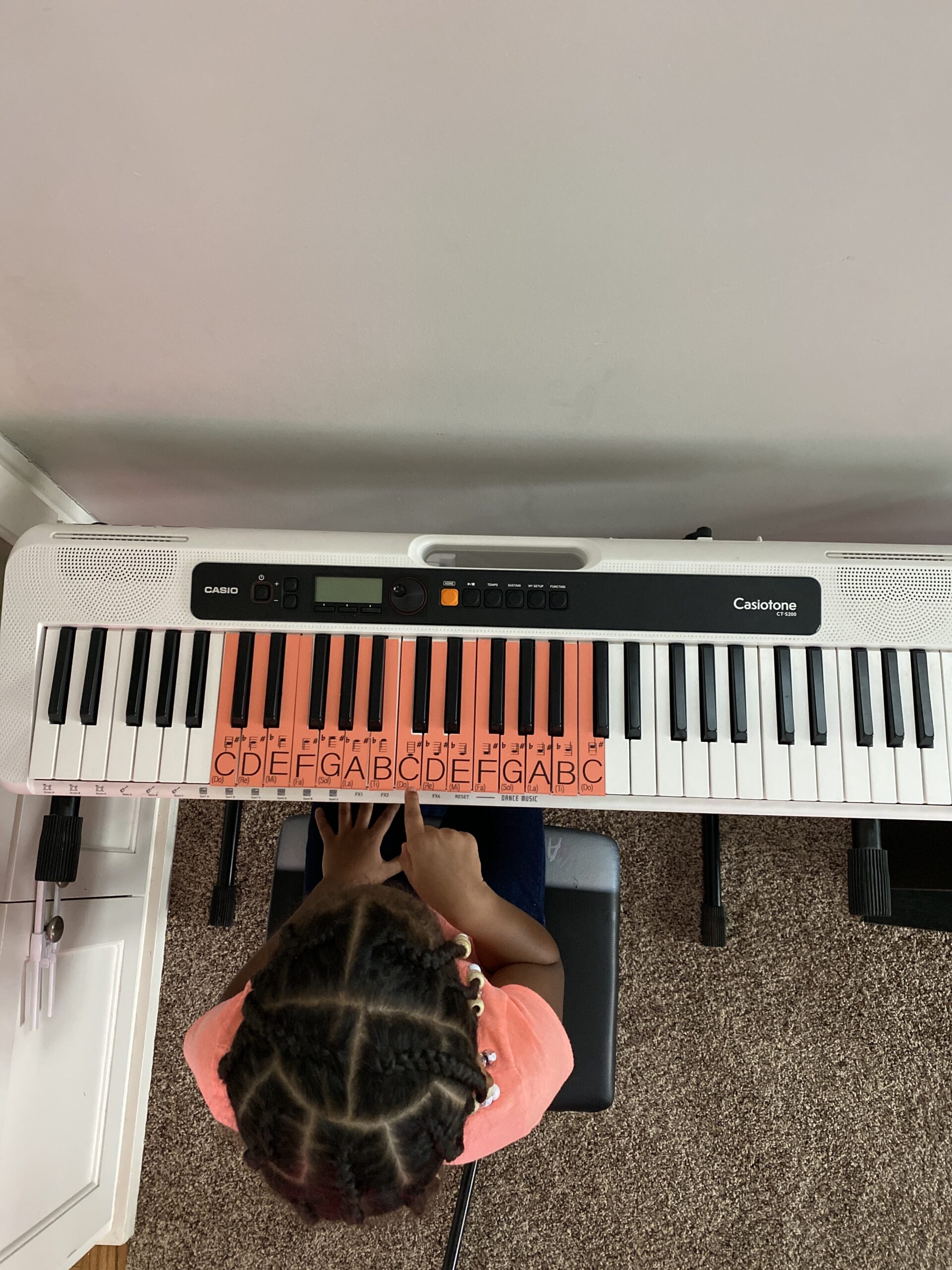 High-quality vinyl piano key overlay